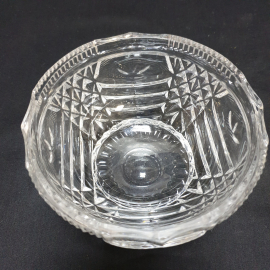 Конфетница, хрусталь, d 13 см, h 7 см, винтаж СССР. Картинка 1
